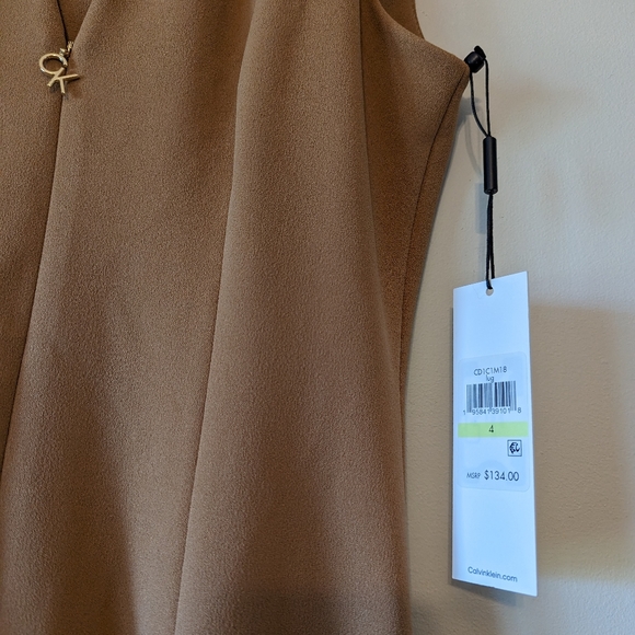 Calvin Klein Split Neck Midi Dress - Picture 5 of 5